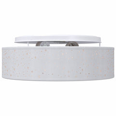 vidaXL Ceiling Lamp with Spotlights Grey 38 x 38 x 13.5 cm Fabric 5