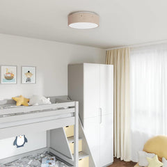 vidaXL Ceiling Lamp with Spotlights Taupe 38 x 38 x 13.5 cm Fabric 1