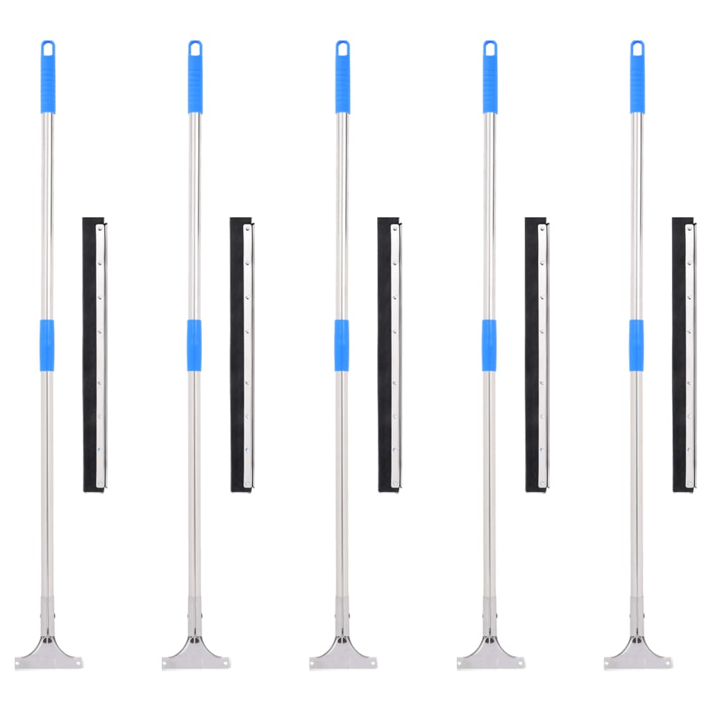 vidaXL Floor Squeegees 5 pcs 55x122.5 cm Steel and Rubber 1