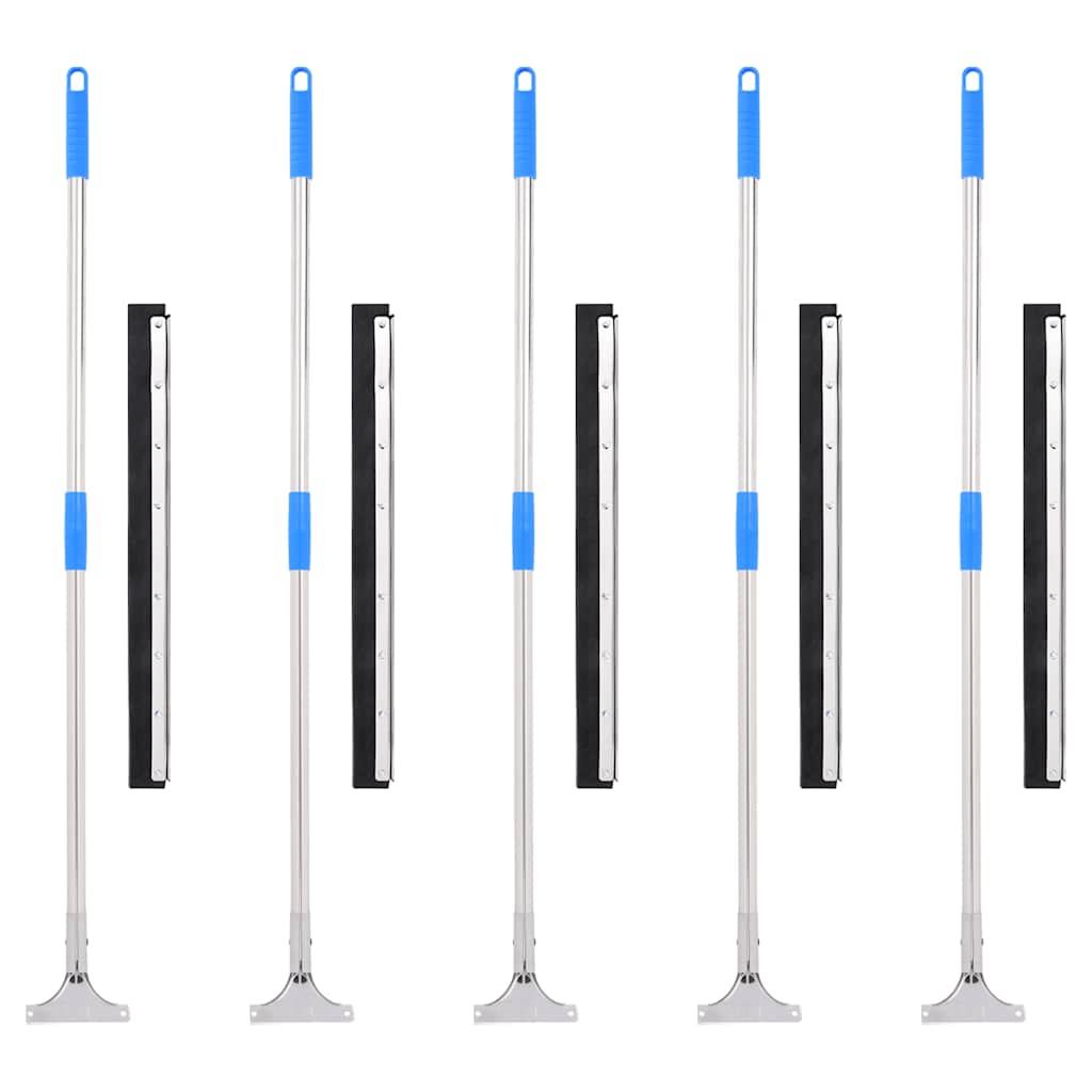 vidaXL Floor Squeegees 5 pcs 60x122.5 cm Steel and Rubber 1