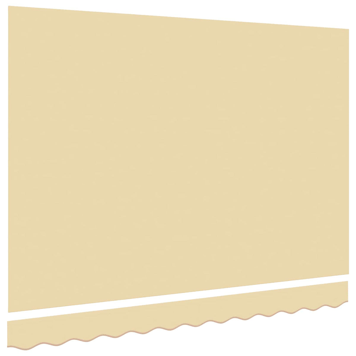 Awning Canopy Replacement for 3.5x2 m Polyester Drop 2 m Width 3.5 m Cream