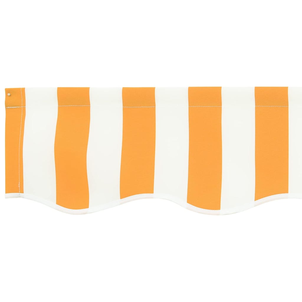 vidaXL Awning Replacement Fabric Yellow and White 380 x 195 cm 6