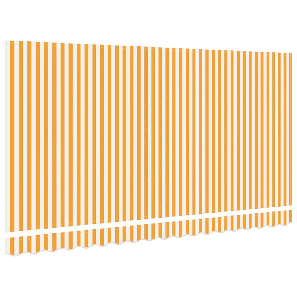 vidaXL Awning Replacement Fabric Yellow and White 380 x 195 cm 4