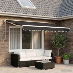 vidaXL Awning Canopy Replacement for 2.5x2 m Anthracite Polyester 1