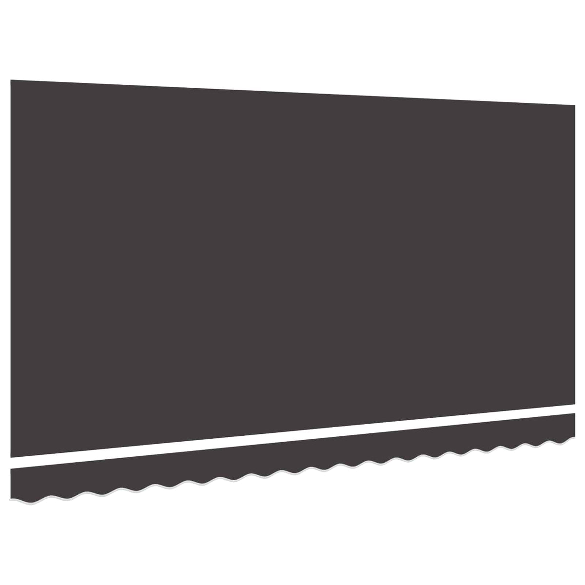 Awning Canopy Replacement for 4x2 m Polyester Drop 2 m Width 4 m Anthracite