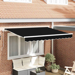 vidaXL Awning Canopy Replacement for 3x2.5 m Black Polyester 1