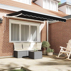 vidaXL Awning Canopy Replacement for 3x2.5 m Black Polyester 3