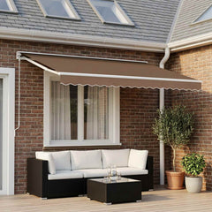 vidaXL Awning Replacement Fabric Beige 430 x 345 cm Polyester 1