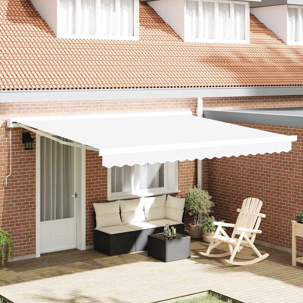 vidaXL Awning Replacement Fabric White 380 x 345 cm Polyester 1