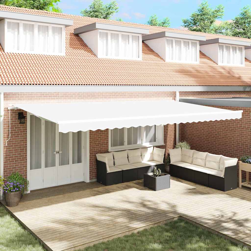 vidaXL Awning Replacement Fabric White 580 x 345 cm Polyester 1