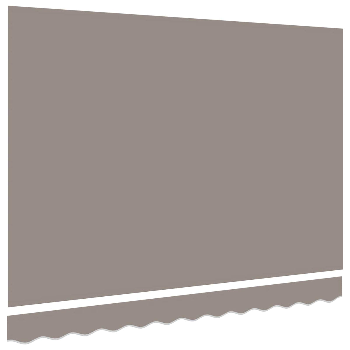Awning Canopy Replacement for 3x2.5 m Polyester Drop 2.5 m Width 3 m Light grey