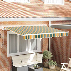 vidaXL Awning Replacement Fabric Green and Yellow 280 x 245 cm 1