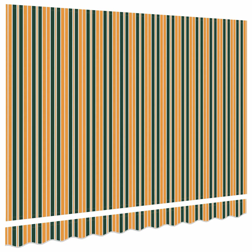 vidaXL Awning Replacement Fabric Green and Yellow 280 x 245 cm 4