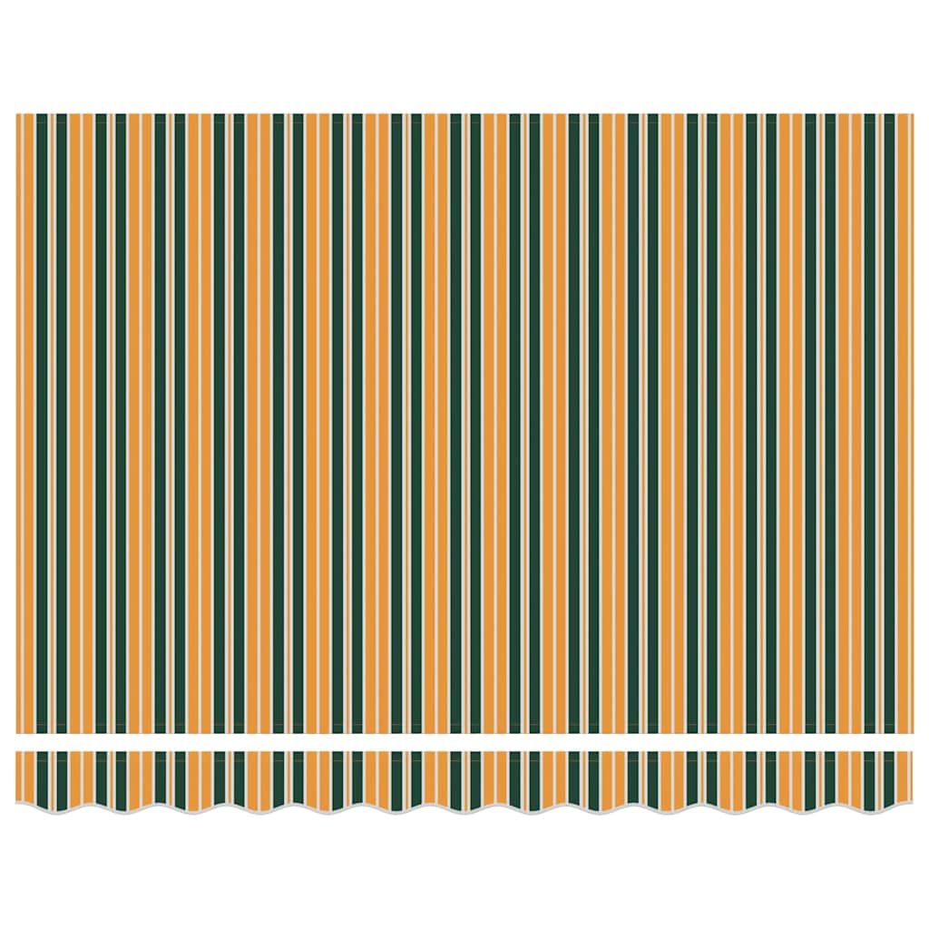 vidaXL Awning Replacement Fabric Green and Yellow 280 x 245 cm 5