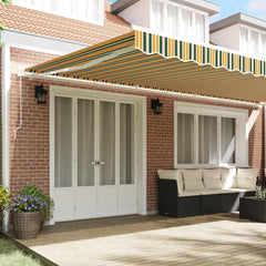 vidaXL Awning Replacement Fabric Green and Yellow 580 x 295 cm 3