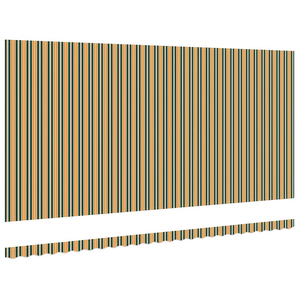 vidaXL Awning Replacement Fabric Green and Yellow 580 x 295 cm 4