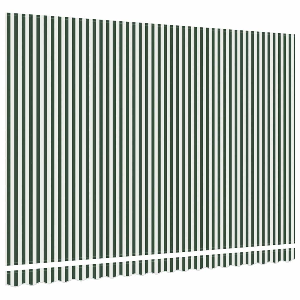vidaXL Awning Replacement Fabric Green and White 430 x 295 cm 4