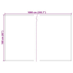 vidaXL Awning Replacement Fabric Yellow and Grey 1000 x 160 cm 4
