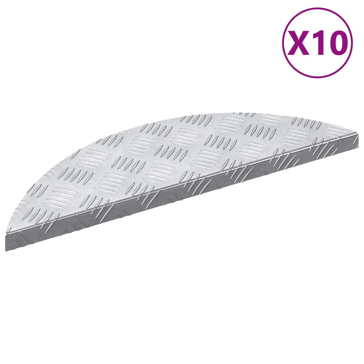 Stair Tread Silver Aluminium
