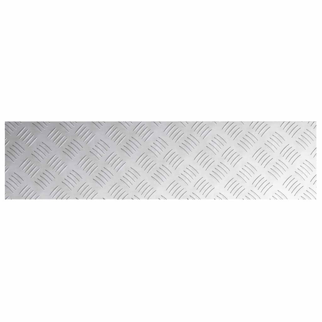vidaXL Stair Tread 4 pcs 80 x 20 cm Silver Aluminium Rectangular 5