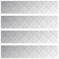 vidaXL Stair Tread 4 pcs 90 x 20 cm Silver Aluminium Rectangular 2