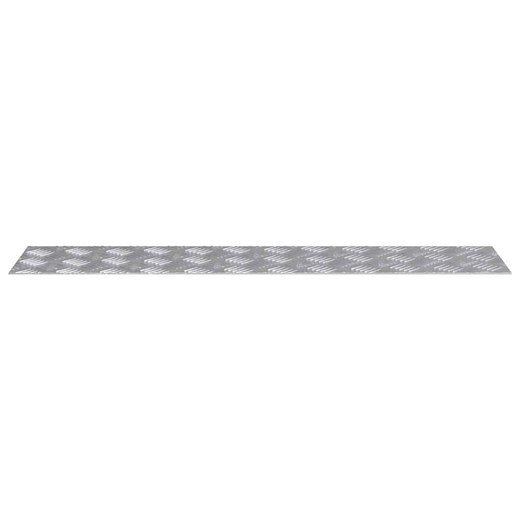 vidaXL Stair Tread 4 pcs 90 x 20 cm Silver Aluminium Rectangular 4