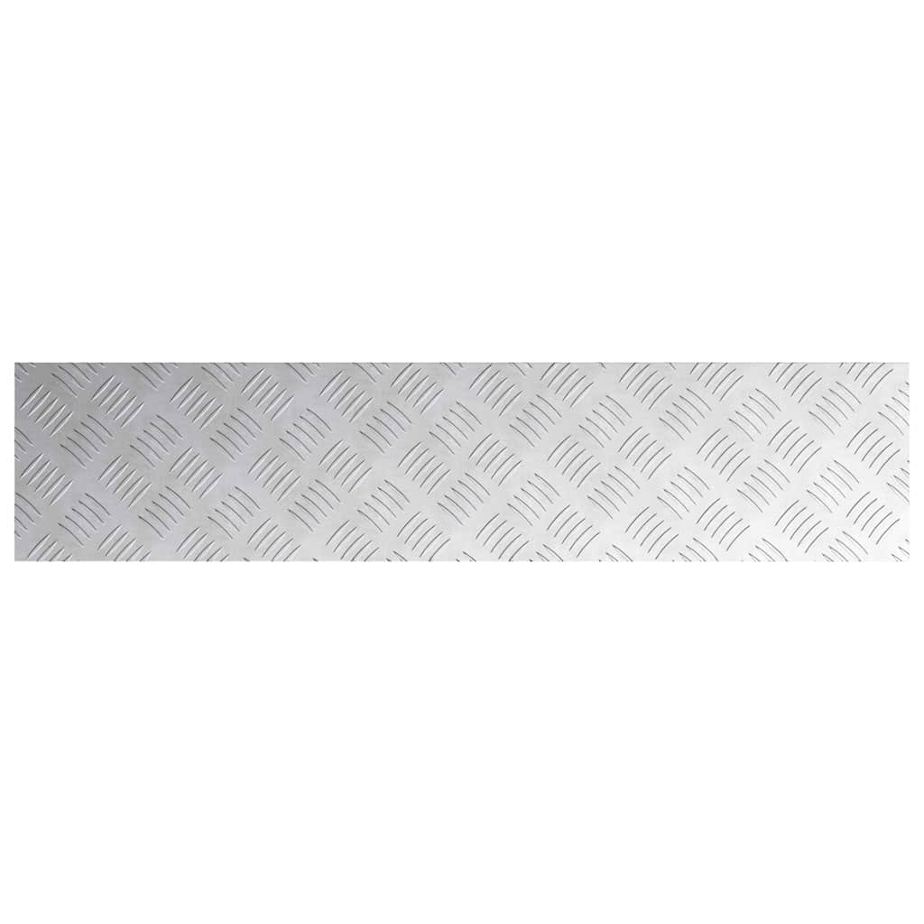 vidaXL Stair Tread 4 pcs 90 x 20 cm Silver Aluminium Rectangular 5