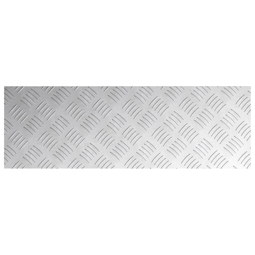 vidaXL Stair Tread 4 pcs 75 x 25 cm Silver Aluminium Rectangular 5