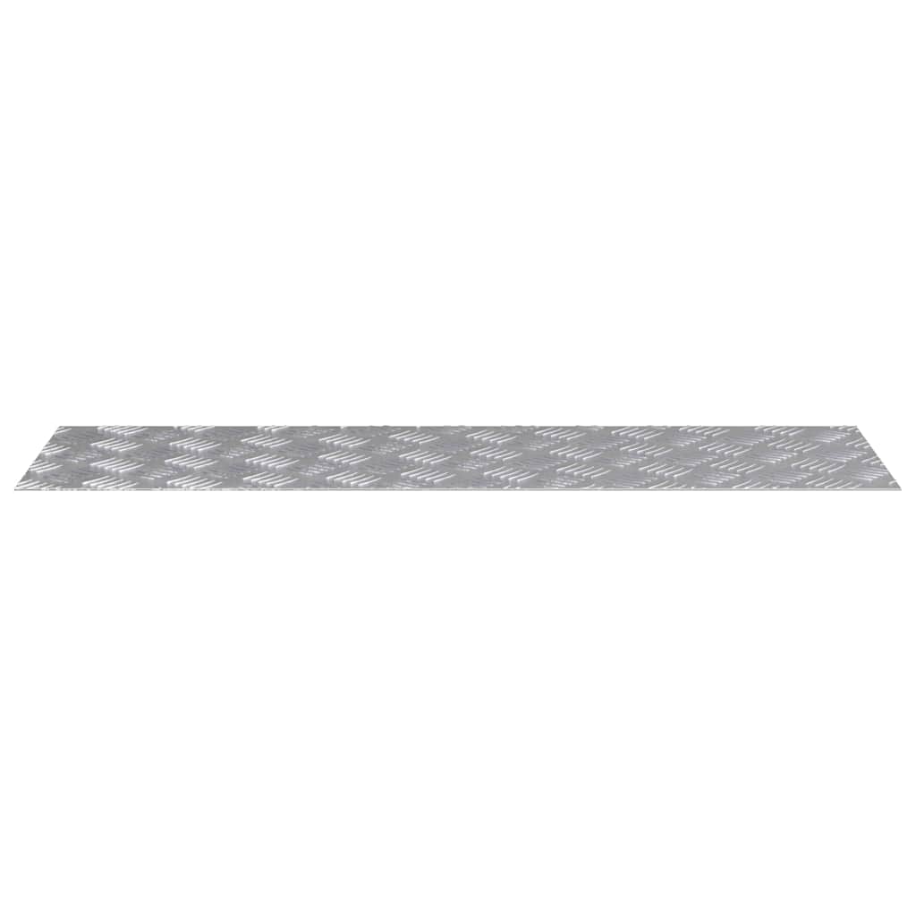 vidaXL Stair Tread 2 pcs 100 x 30 cm Silver Aluminium Rectangular 4