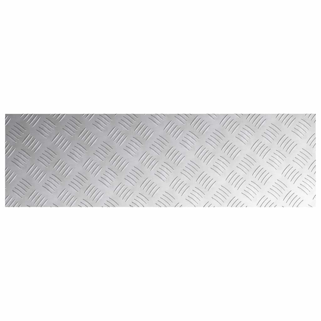 vidaXL Stair Tread 2 pcs 100 x 30 cm Silver Aluminium Rectangular 5