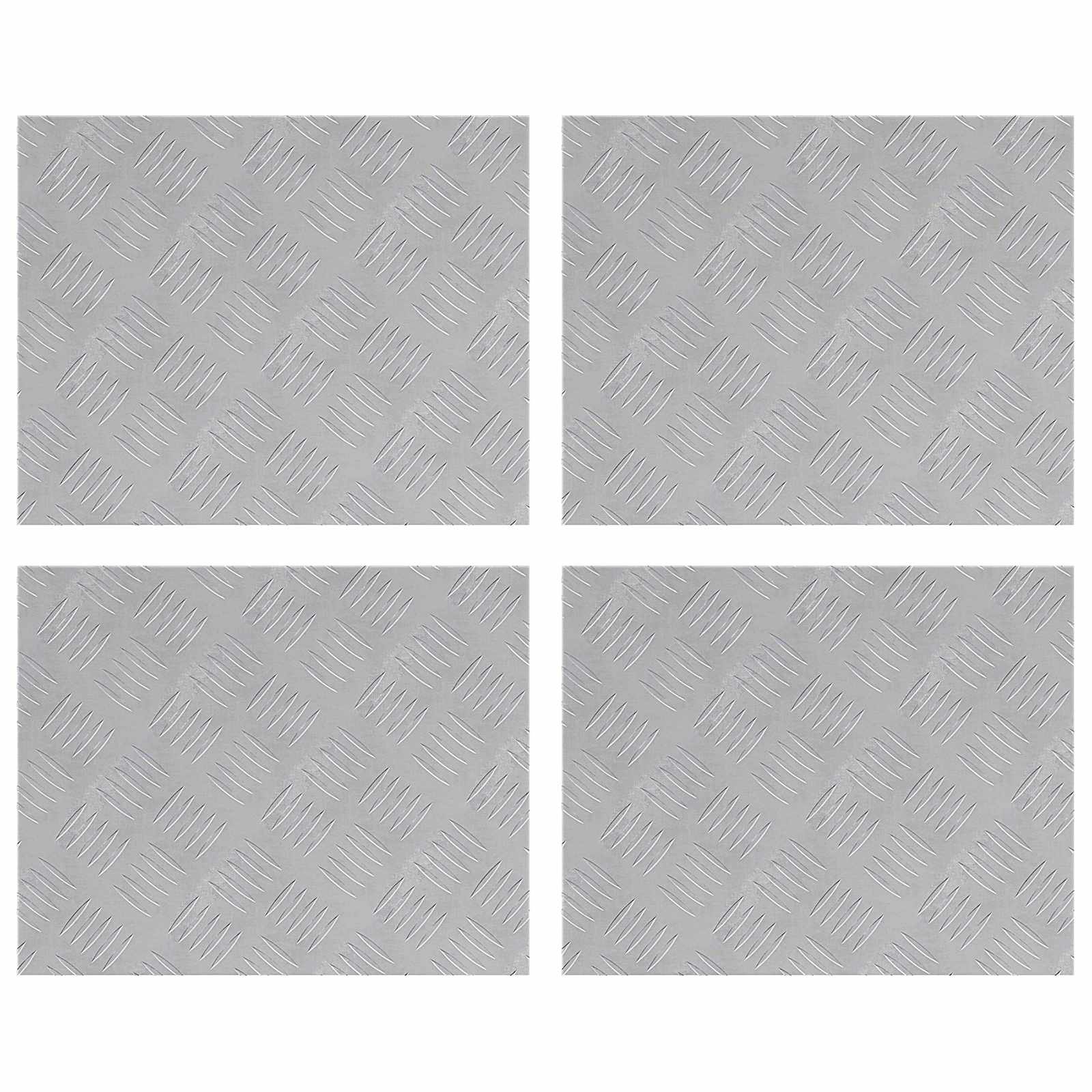 vidaXL Stair Tread 4 pcs 50 x 40 cm Silver Aluminium Rectangular 2