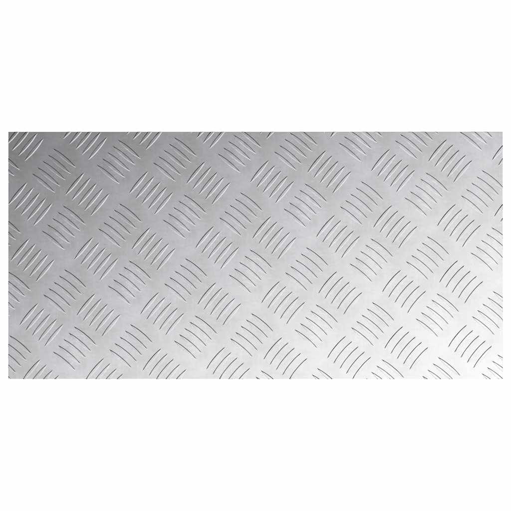 vidaXL Stair Tread 2 pcs 80 x 40 cm Silver Aluminium Rectangular 5