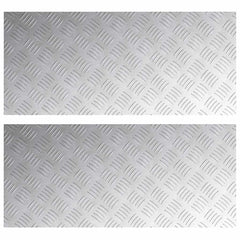 vidaXL Stair Tread 2 pcs 90 x 40 cm Silver Aluminium Rectangular 2