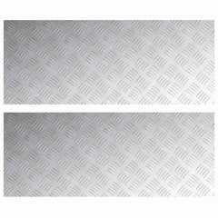 vidaXL Stair Tread 2 pcs 100 x 40 cm Silver Aluminium Rectangular 2