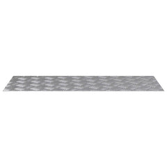 vidaXL Stair Tread 2 pcs 100 x 40 cm Silver Aluminium Rectangular 4