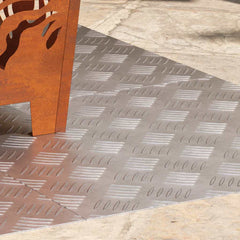 vidaXL Stair Tread 4 pcs 50 x 50 cm Silver Aluminium Square 3