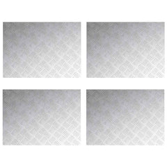vidaXL Stair Tread 4 pcs 70 x 50 cm Silver Aluminium Rectangular 2