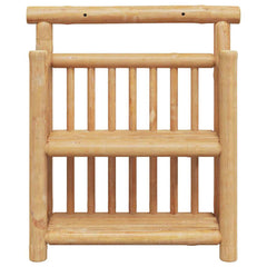 vidaXL Wall Shelf Wall-Mounted Natural 40 x 13 x 44 cm Bamboo 5