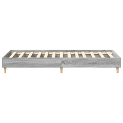vidaXL Bed Frame Grey Sonoma 203 x 93 x 25 cm Engineered Wood 6