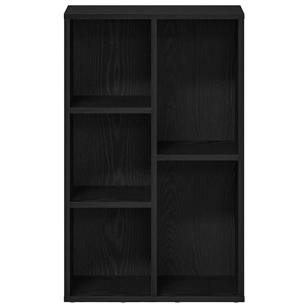 vidaXL Bookcase Black Oak 50x25x80 cm Engineered Wood 5