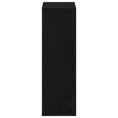 vidaXL Bookcase Black Oak 50x25x80 cm Engineered Wood 6
