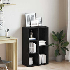 vidaXL Bookcase Black Oak 50x25x80 cm Engineered Wood 1