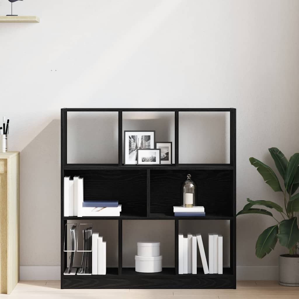 Book Cabinet 97,5x29,5x100 cm Engineered Wood Black oak