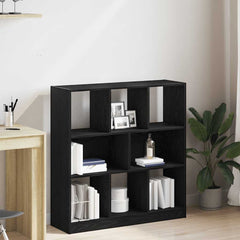 vidaXL Book Cabinet Black Oak 97.5x29.5x100 cm Engineered Wood 1