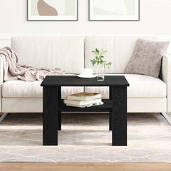 vidaXL Coffee Table Black Oak 60 x 60 x 42 cm Engineered Wood 1