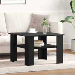 vidaXL Coffee Table Black Oak 60 x 60 x 42 cm Engineered Wood 4