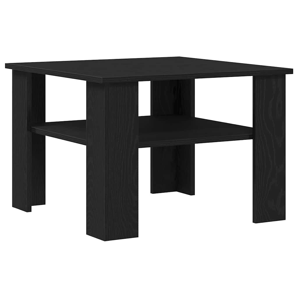 vidaXL Coffee Table Black Oak 60 x 60 x 42 cm Engineered Wood 2