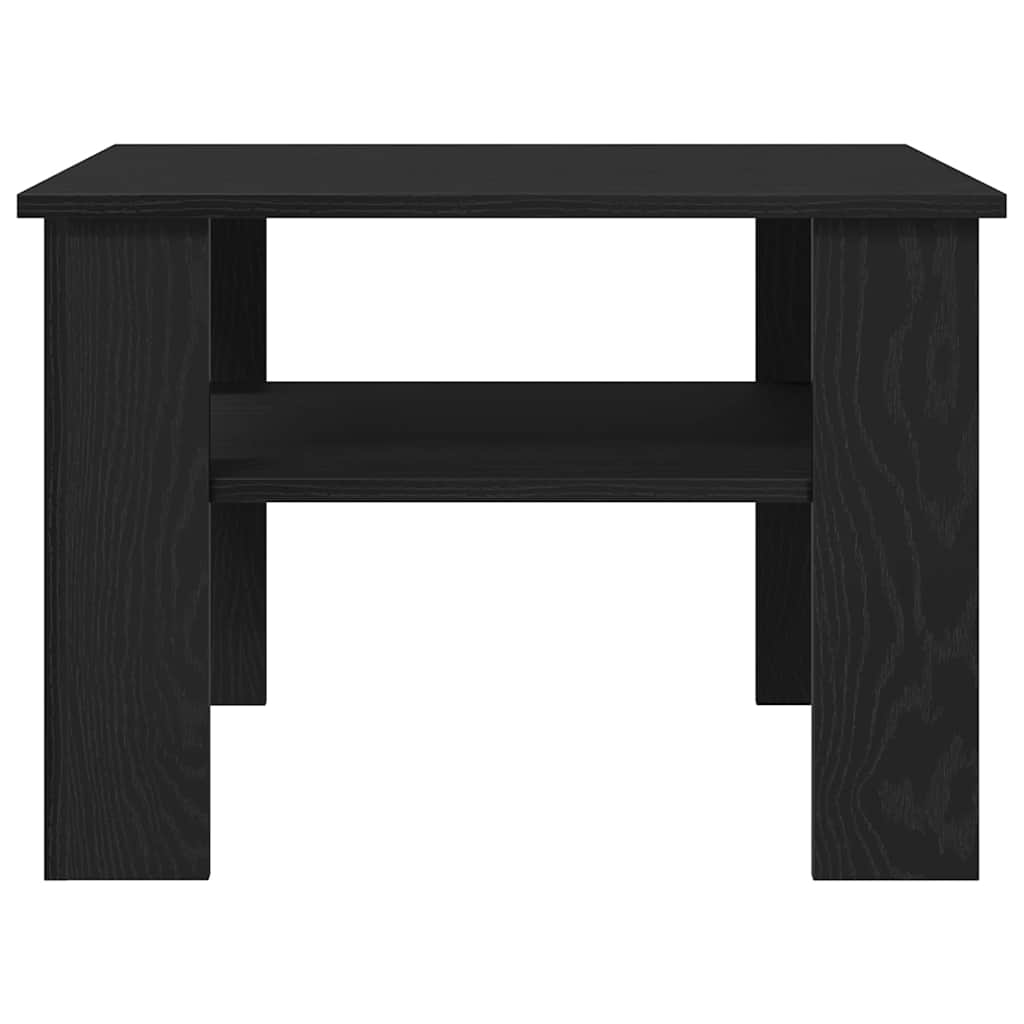 vidaXL Coffee Table Black Oak 60 x 60 x 42 cm Engineered Wood 6