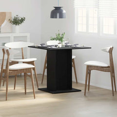 vidaXL Dining Table Black Oak 80x80x75 cm Engineered Wood 1