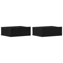 Floating Nightstands 40x30x15 cm Engineered Wood 2 pcs Black oak
